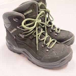 Lowa Women’s Renegade GTX Mid Gore-Tex Hiking Boot Sz 6 Olive Green EUC